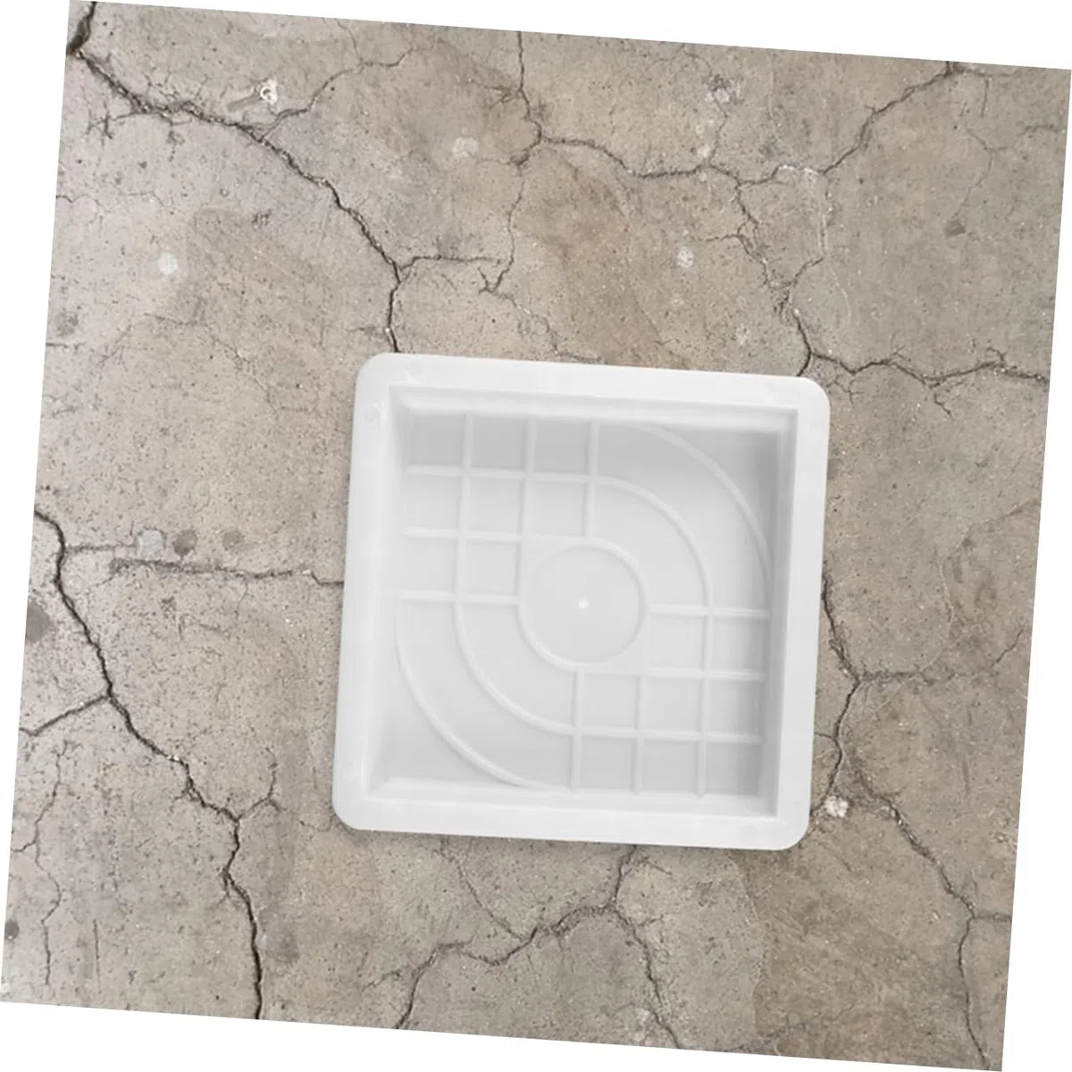 SUPVOX Stampo per Pavimento Esterno in Plastica Bianco 2 Pezzi per Mattoni e Vialetti, Facile da Pulire, per Fai da Te e Percorsi in Giardino