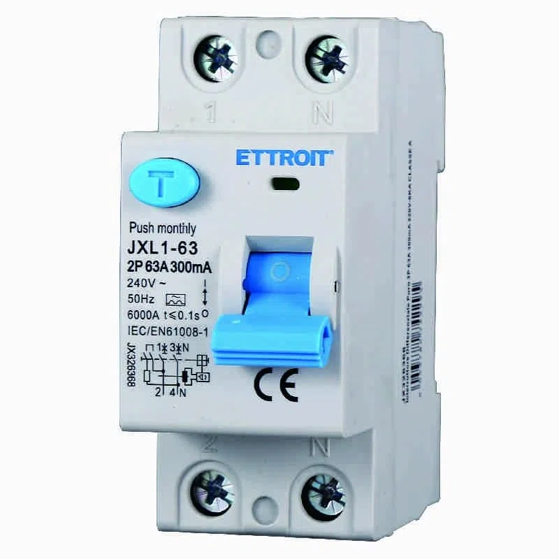Interruttore Differenziale Puro 2P 63A 300mA 220V-6KA CLASSE A 300mA per Guida DIN - 2 Moduli DIN - Protezione Circuiti e Sicurezza Impianti
