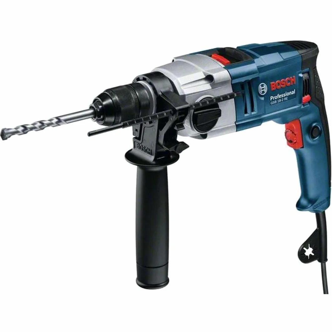 Bosch Professional Trapano con percussione GSB 18-2 RE /06011A2190/ 800W /Campo di serraggio mandrino, min./max. 1.5-13 mm