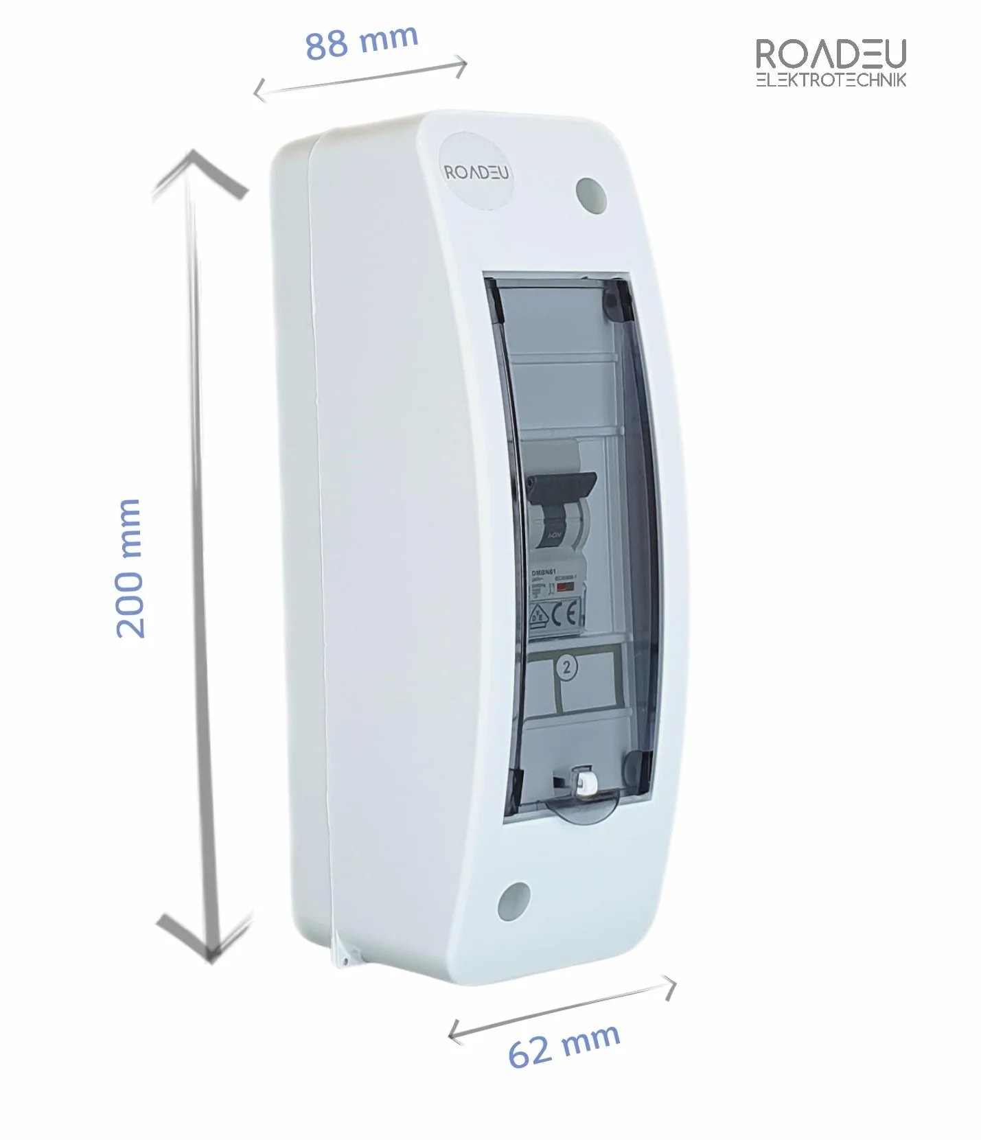 RoadEu Centralino Elettrico da Parete IP42 | 1x Interruttore Magnetotermico C16A 230V TÜV | Quadro Pre-cablato per Interno Casa e Officina