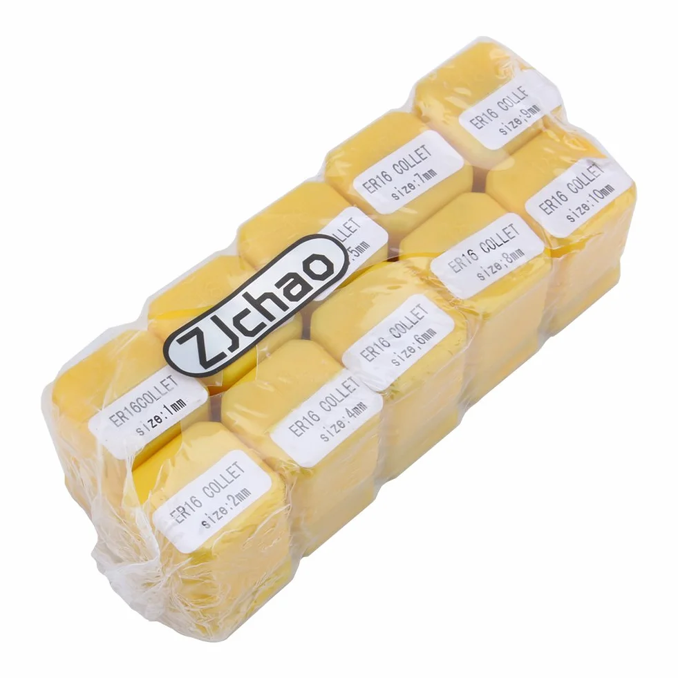 Set Professionale di Pinze ER16, 10 Pezzi per Tornio CNC, Pinze a Molla 1-10 mm per Fresatura e Incisione, Utensili per Filettatura Macchina