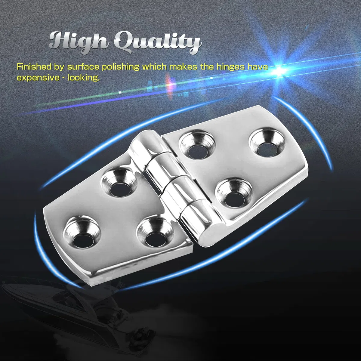 Marino Monte Cardini della Porta Acciaio Inossidabile Cerniera per Boccaporto Hardware Robusto Cerniera per Barche Ponte Consiglio dei ministri SUS316 2pcs 38 mm x 76 mm