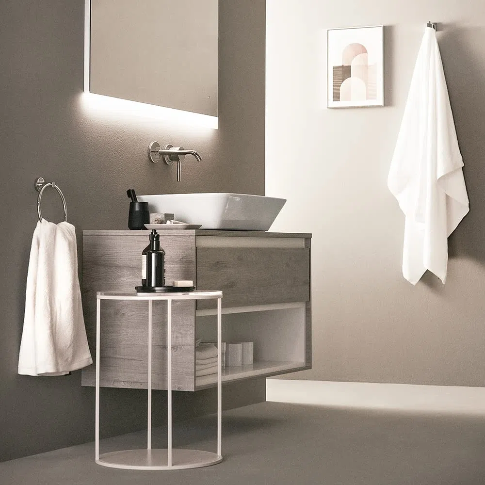 Ideal Standard A9130AA Serie IOM Portasciugamani ad Anello, Diametro 18 cm, Cromato, cromato
