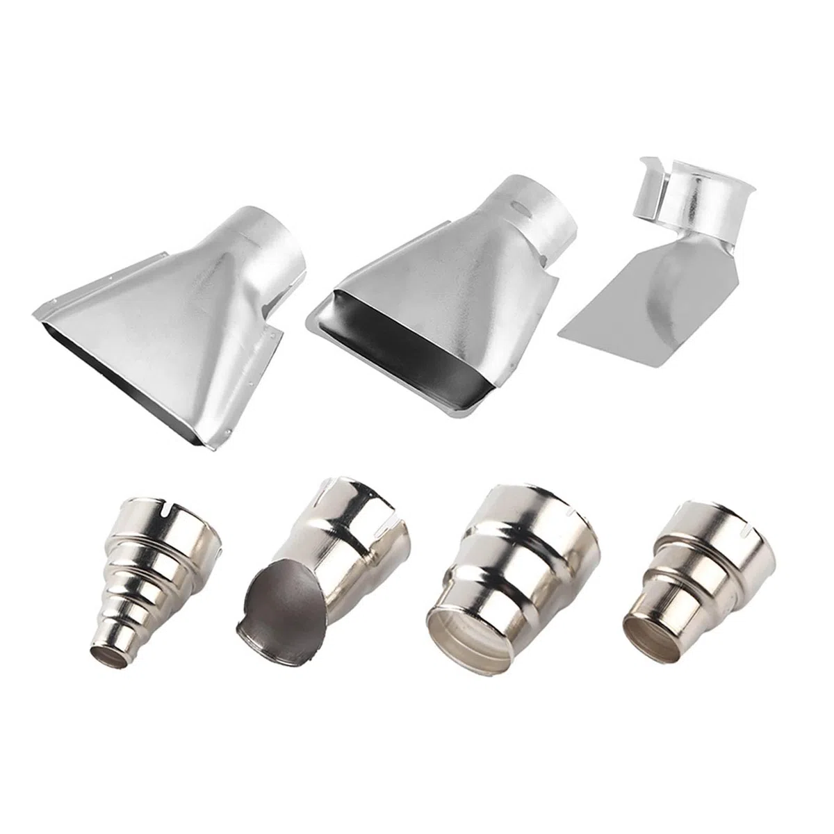 Kit Ugelli per Pistola ad Aria Calda, 7 Pezzi Accessori per Pistola ad Aria Calda 35-40 mm in Acciaio Inossidabile per Stazione di Saldatura ad Strumento di Riparazione