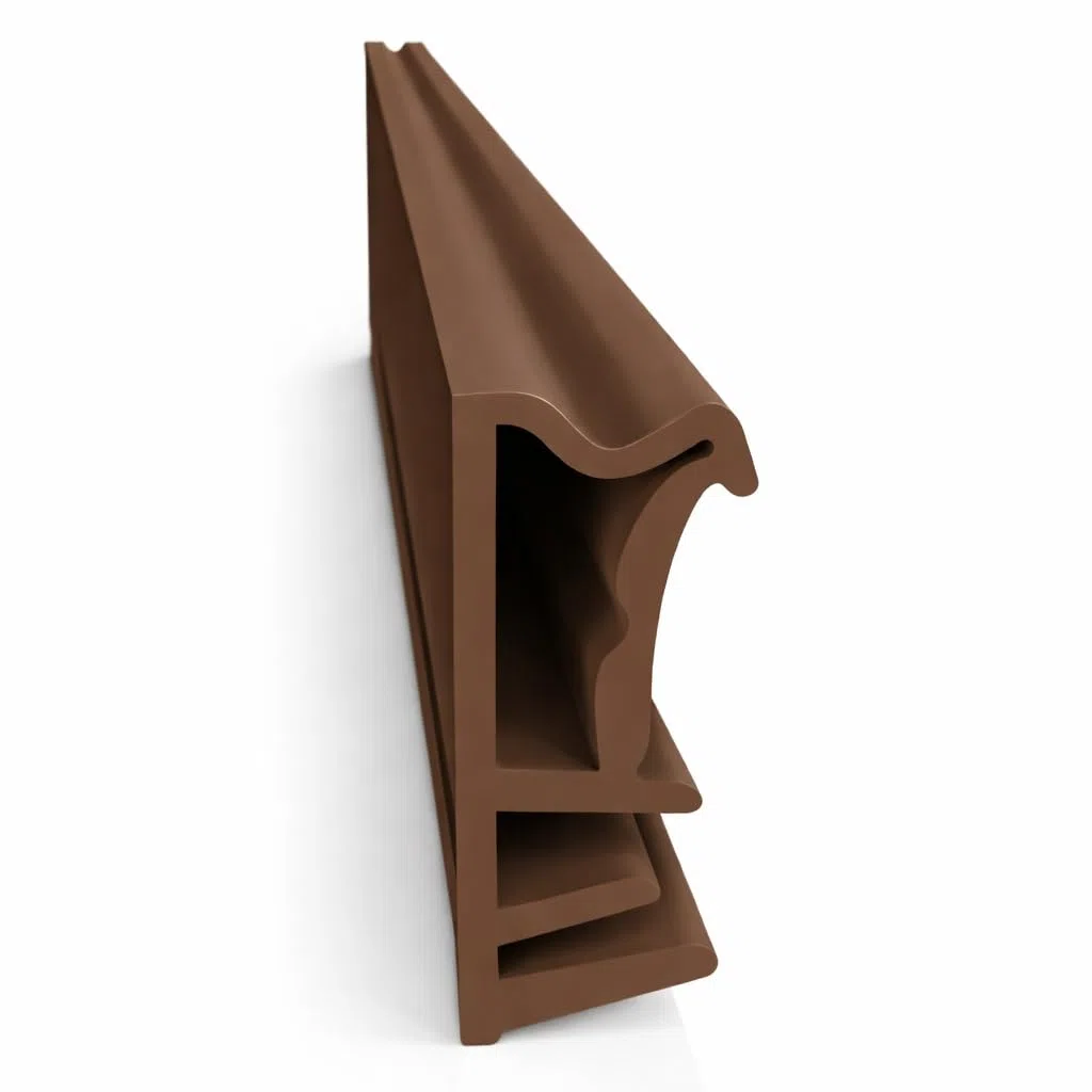 Guarnizione per finestre, guarnizione per battente, larghezza scanalatura - 5mm / battente - 12 mm in TPE, guarnizione per finestre in legno di alta qualità (marrone 10 m)
