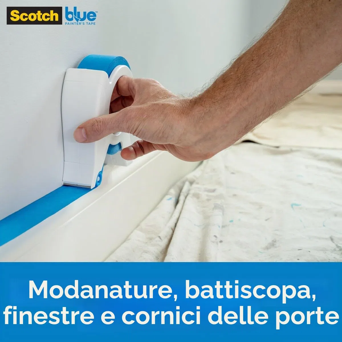 ScotchBlue TA3-SB - Applicatore a nastro per pittore, con 1 rotolo di avviamento, 3,6 cm x 20 m