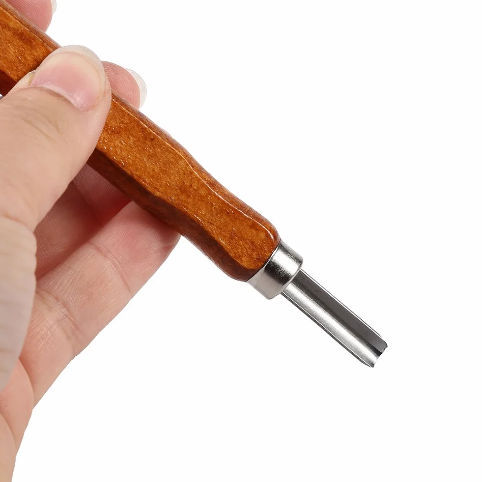 Set di 6 utensili per intaglio del legno, mini scalpello in acciaio con impugnatura manuale per kit fai da te