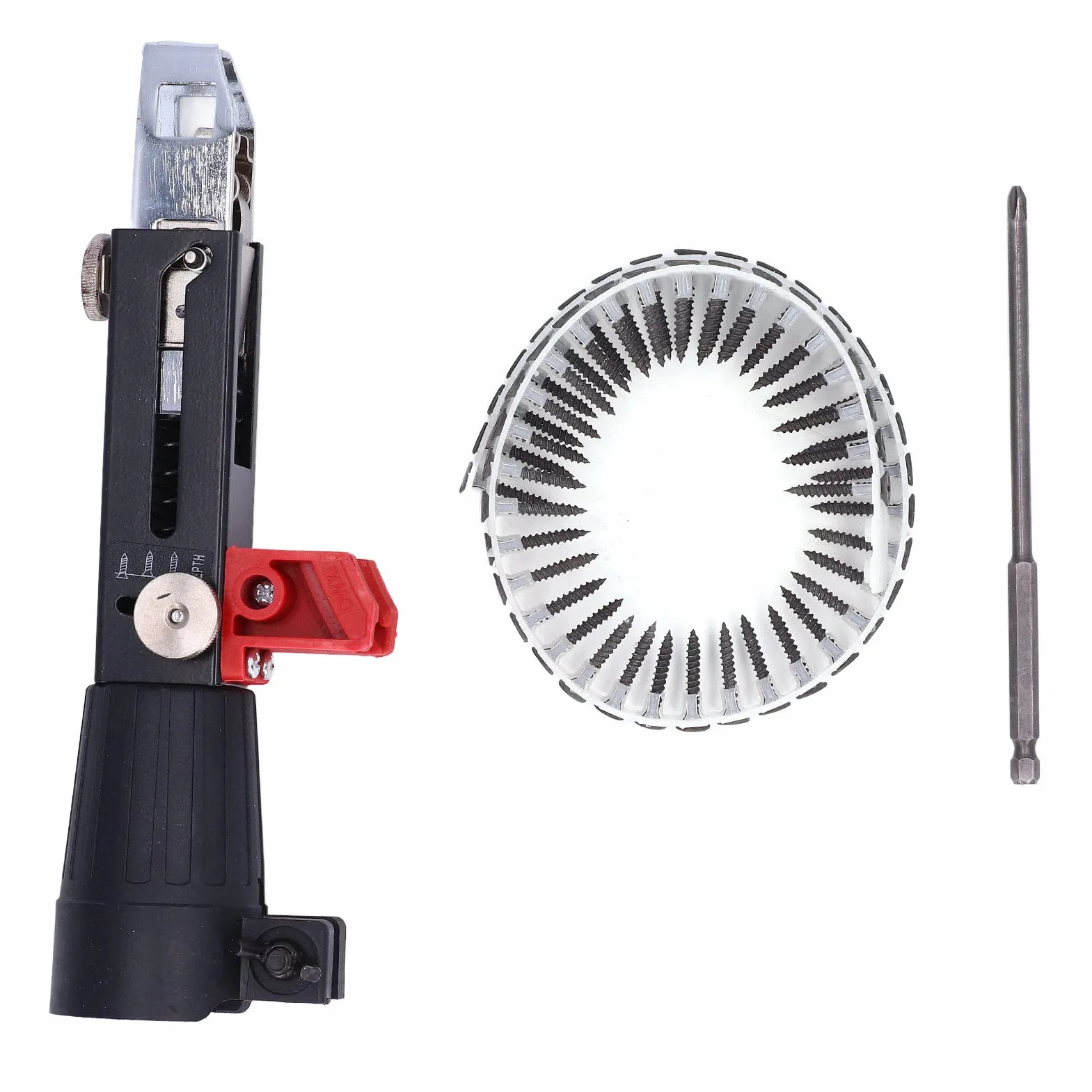 Pistola Sparachiodi Automatica, Adattatore per Chiodi a Catena Automatico Pistola Avvitatrice per Cartongesso con Pistola Avvitatrice Ad Alta Efficienza Senza Fili per