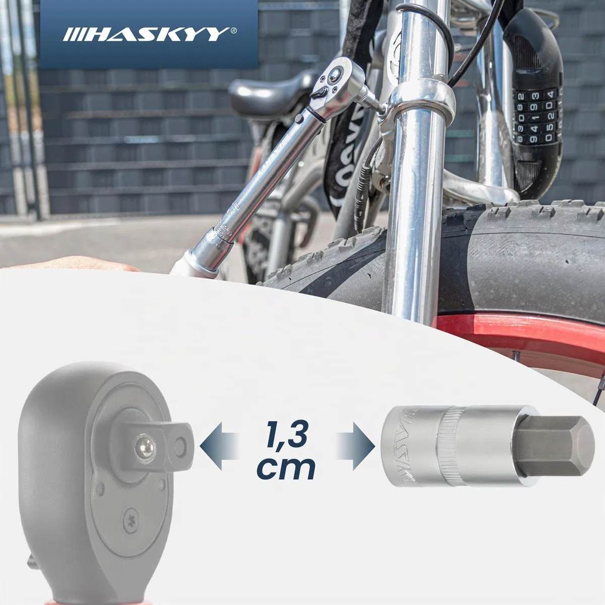 HASKYY Set di chiavi esagonali interne, 5-22 mm, 1/2 pollici, 12 pezzi. Set di bit esagonali in pratica scatola di plastica per la conservazione