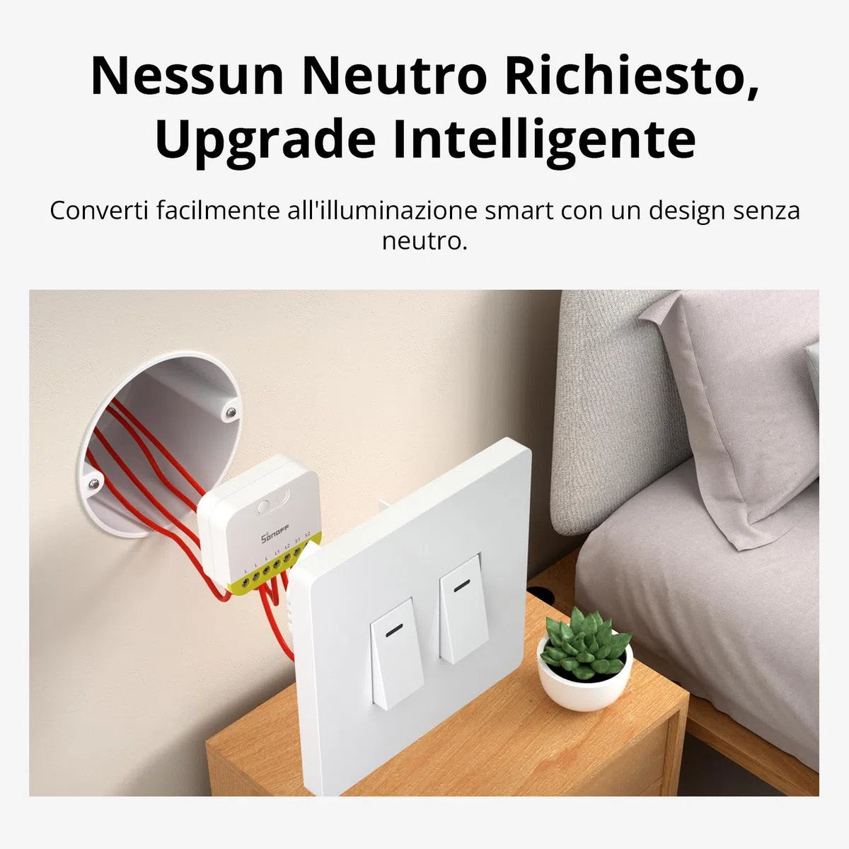 SONOFF MINI DUO-L Interruttore Zigbee Smart – Senza Filo Neutro, Zigbee 3.0, Doppio Canale, Design Compatto, Compatibile con Alexa, Google Home