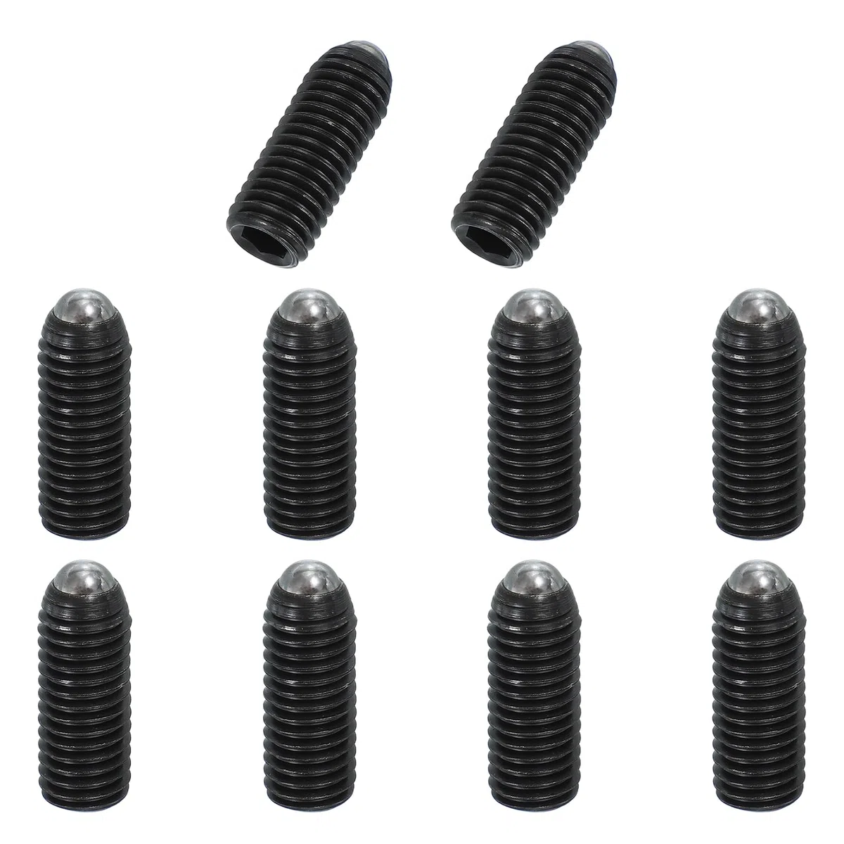 PATIKIL Set di 10 viti con punta a sfera, M12 x 30 mm, in acciaio al carbonio, con cava esagonale, per macchine industriali, mobili domestici, luoghi di lavoro, colore nero