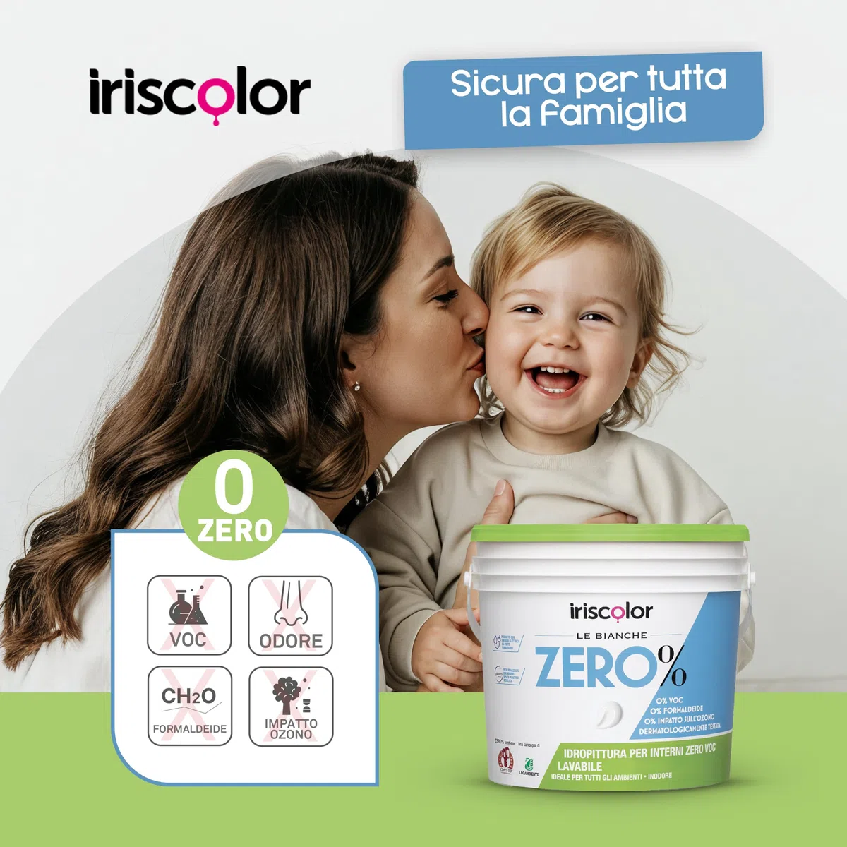 ZERO% Pittura Bianca Per Interni 4 LT ZERO VOC ZERO FORMALDEIDE Vernice Bianca Muro Interno Lavabile inodore Dermatlogicamente Testata Vernice Uniforme Per Pareti e Soffitti