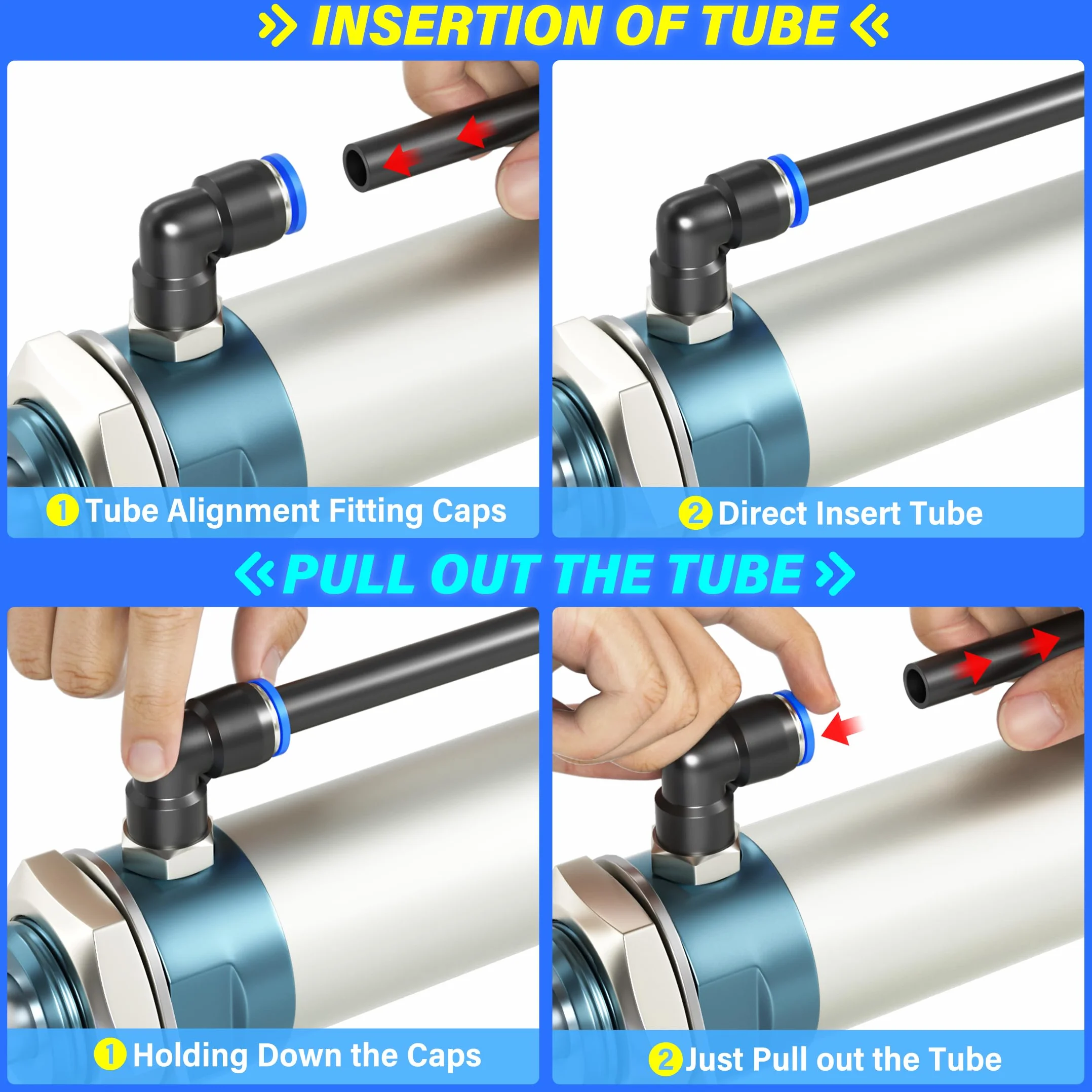 TAILONZ PNEUMATIC nero 8 mm o 5/16 OD 5mm ID poliuretano PU tubo flessibile aria Kit 10 metri 32.8ft