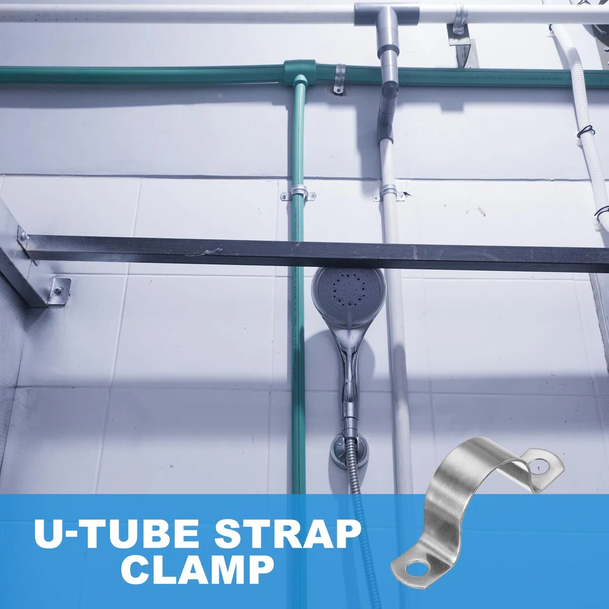 PATIKIL 35mm Fascia Rigida Per Tubi, 12 Pcs 304 Staffe Per Condotte In Acciaio Inossidabile Con 2 Fori Staffa A U Spessa Per Fissaggio Tubi Cavi E Fili (1-3/8")