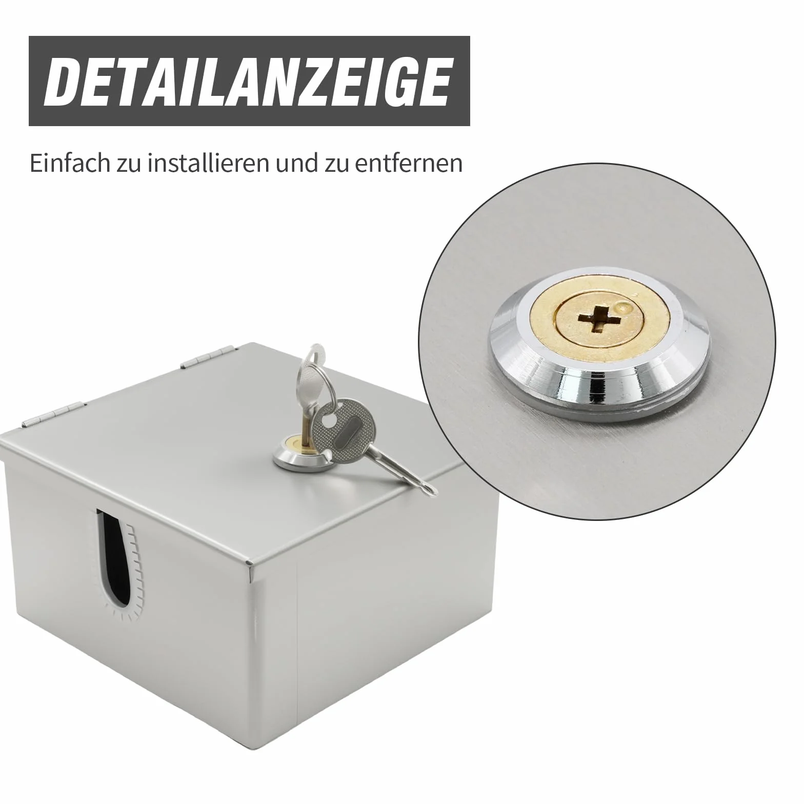120 mm x 120 mm x 65 mm, armadio elettrico impermeabile con alloggiamento in acciaio inox, adatto per la protezione di prese esterne e un'alimentazione sicura