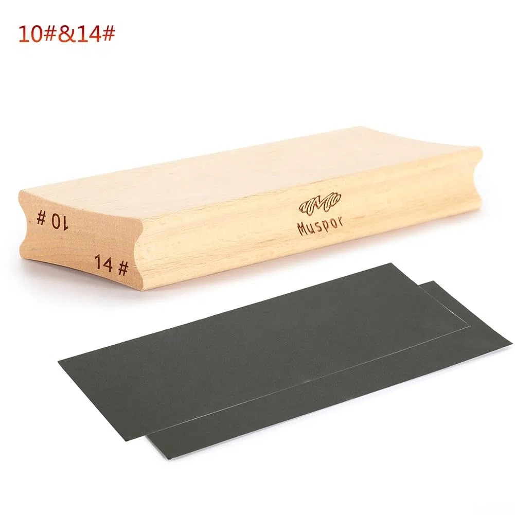 Blocco levigante per il raggio della tastiera di chitarra e basso, blocco di levigatura bidirezionale per livellamento dei tasti di chitarra e basso, strumento da liutaio (10# 14#)