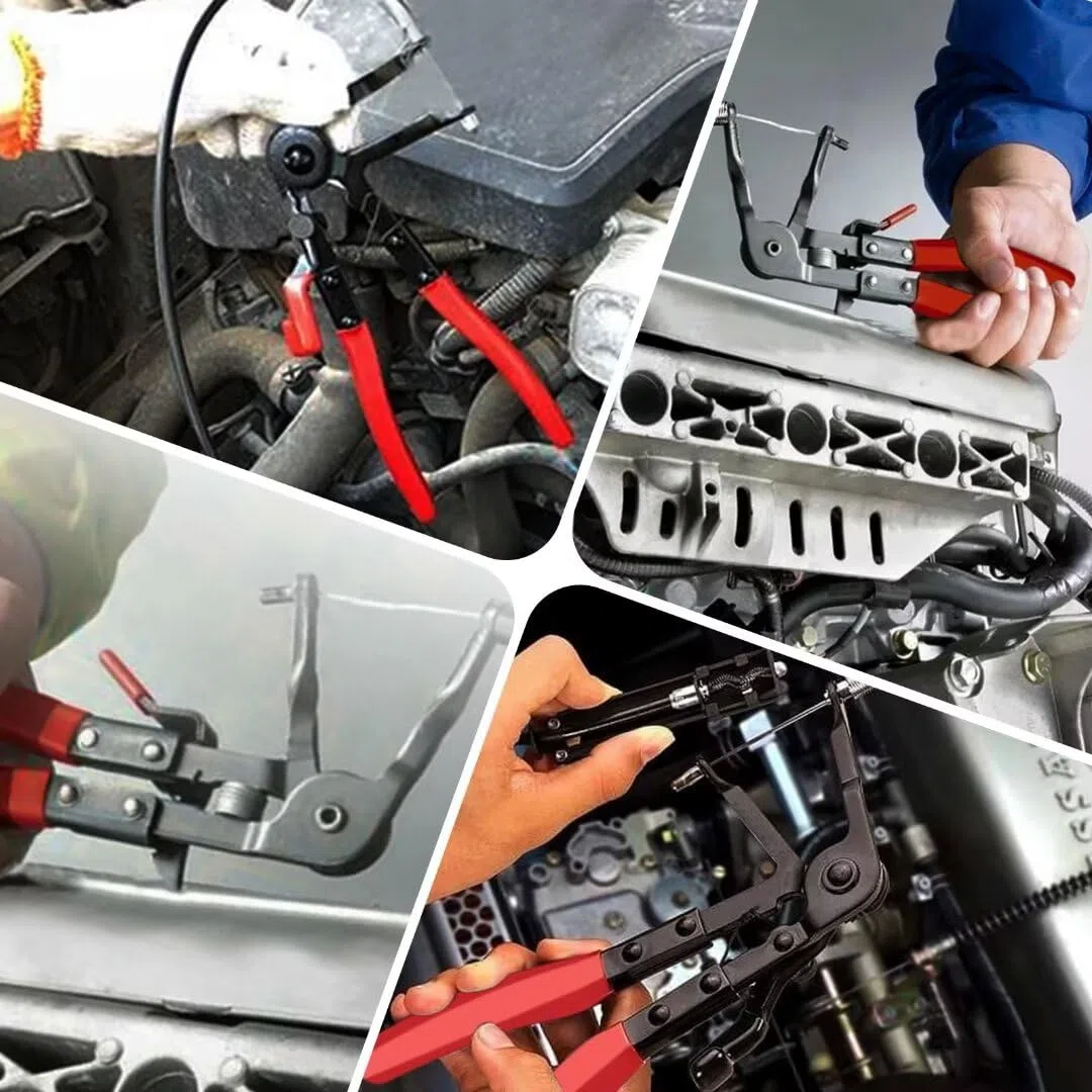 VFANDV Pinza per Fascette Auto con Collo Dritto - Metalliche Stringitubo per Installazione e Rimozione (Stile 2)