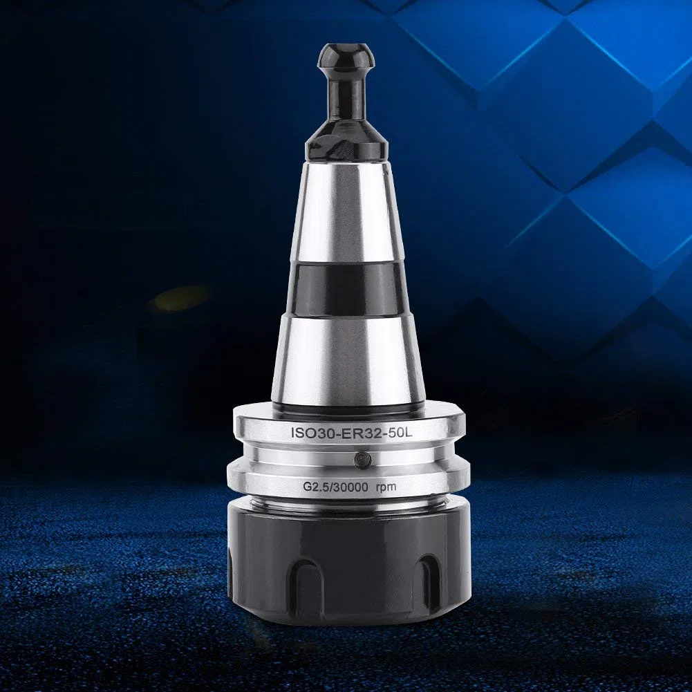 ISO30 ER32 Balance Collet Chuck Acciaio inossidabile G2.5 30000RPM CNC Utensile da tornio Portautensile Argento e nero