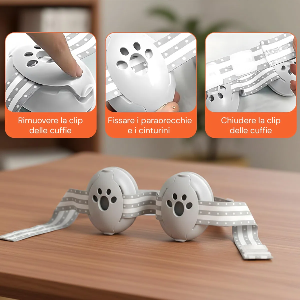 Avilia Cuffie Antirumore Bambini 0-8 Anni - Protezione Udito 25dB Certificata - Paraorecchie Neonato Ipoallergenici Senza BPA - 2 Fasce Regolabili Incluse - Pieghevoli per Viaggi ed Eventi