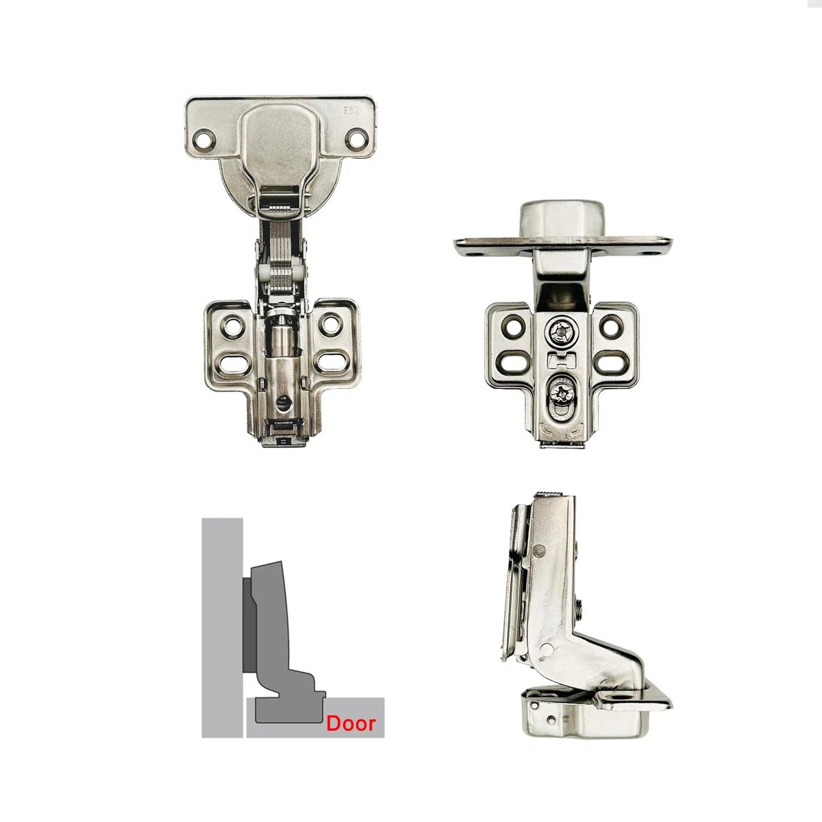 95 Grado Battuta Interna Forte Cerniere 40mm con Ammortizzatore per Porte Pesanti e Spesse Soft Close Cerniera per Cucina Armadio Porta Ante Mobili Paracolpi 8 Pezzi