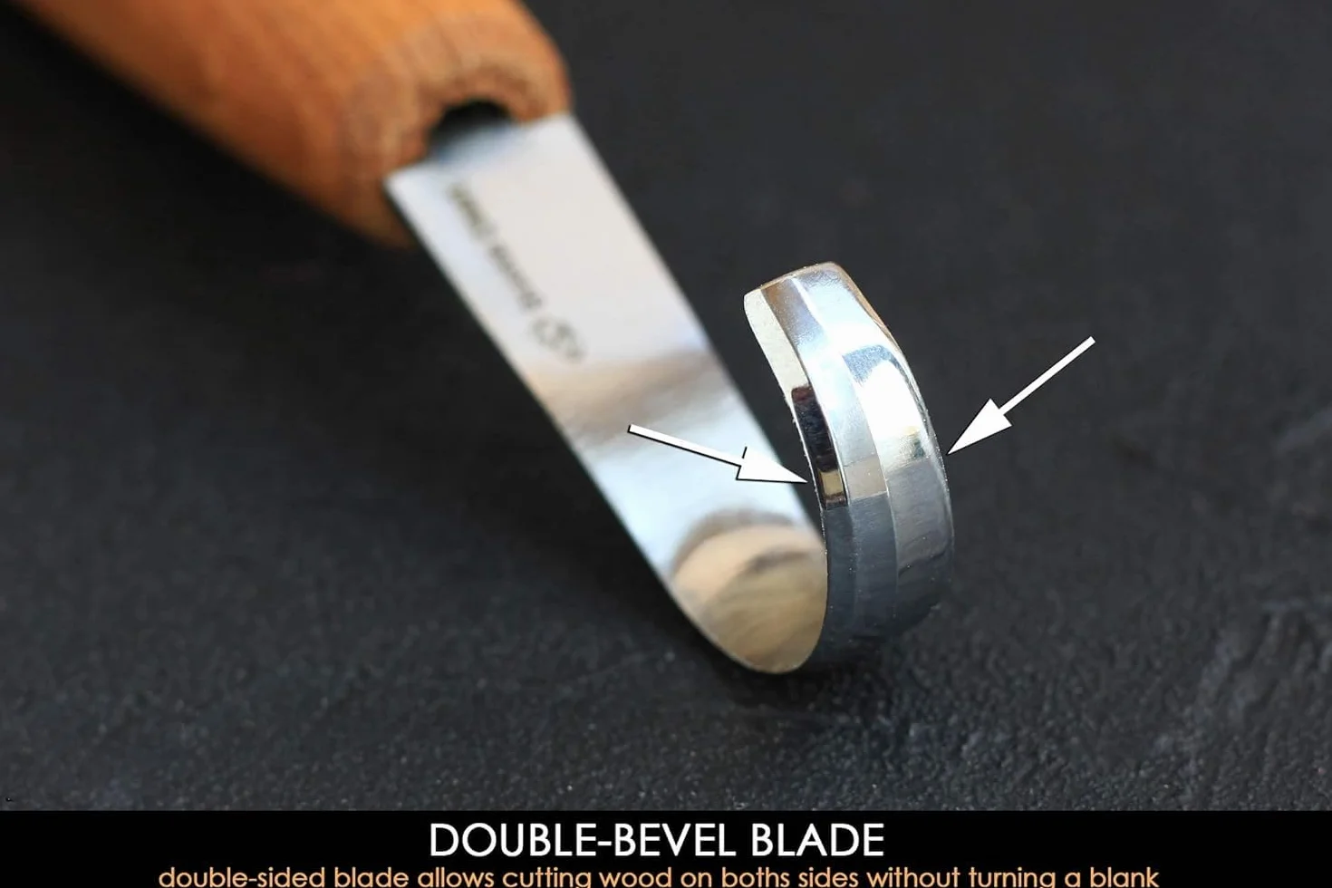 BeaverCraft Coltello a uncino per intagliare cucchiai SK5 Affilatura a doppia faccia Coltello curvo per intaglio del legno Cucchiai da intaglio Ciotole Tazze per professionisti e principianti