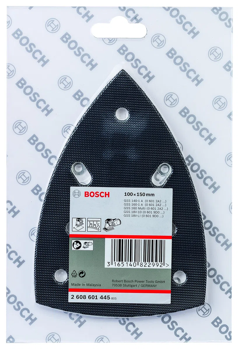 Bosch Professional 1x Piastra di Levigatura (A strappo, 100 x 150 mm, Accessorio Levigatrice Orbitale)