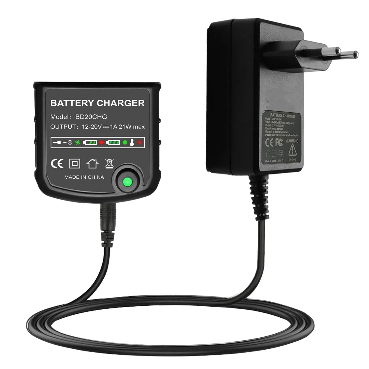 ENERGUP 18V/20V Caricatore di Ricambio per Black e Decker Batteria 18V BL2018 LBXR20 LBXR20B LBX4020 BL1518 BL4018