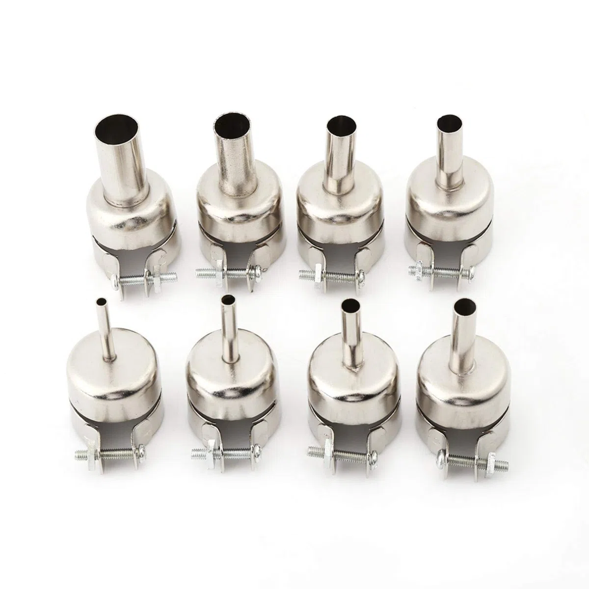 8 pezzi/set ugelli per pistola termica, adattatore aria pistola ugello di calore per strumenti di riparazione stazione di saldatura ad aria calda (3/4/5/6/7/8/10/12mm)