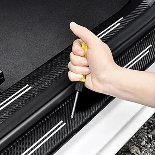 5 Pezzi Protezione Porta Soglia Sticker per Suzuki Vitara 2015-2022 2023 2024, Fibra Carbonio Auto Esterno Piastra Batticalcagno Battitacco Adesivi Soglie Porte