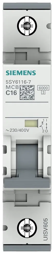 Siemens 5SY6 – Interruttore automatico 70 6 KA curva-c 1 poli 16 A