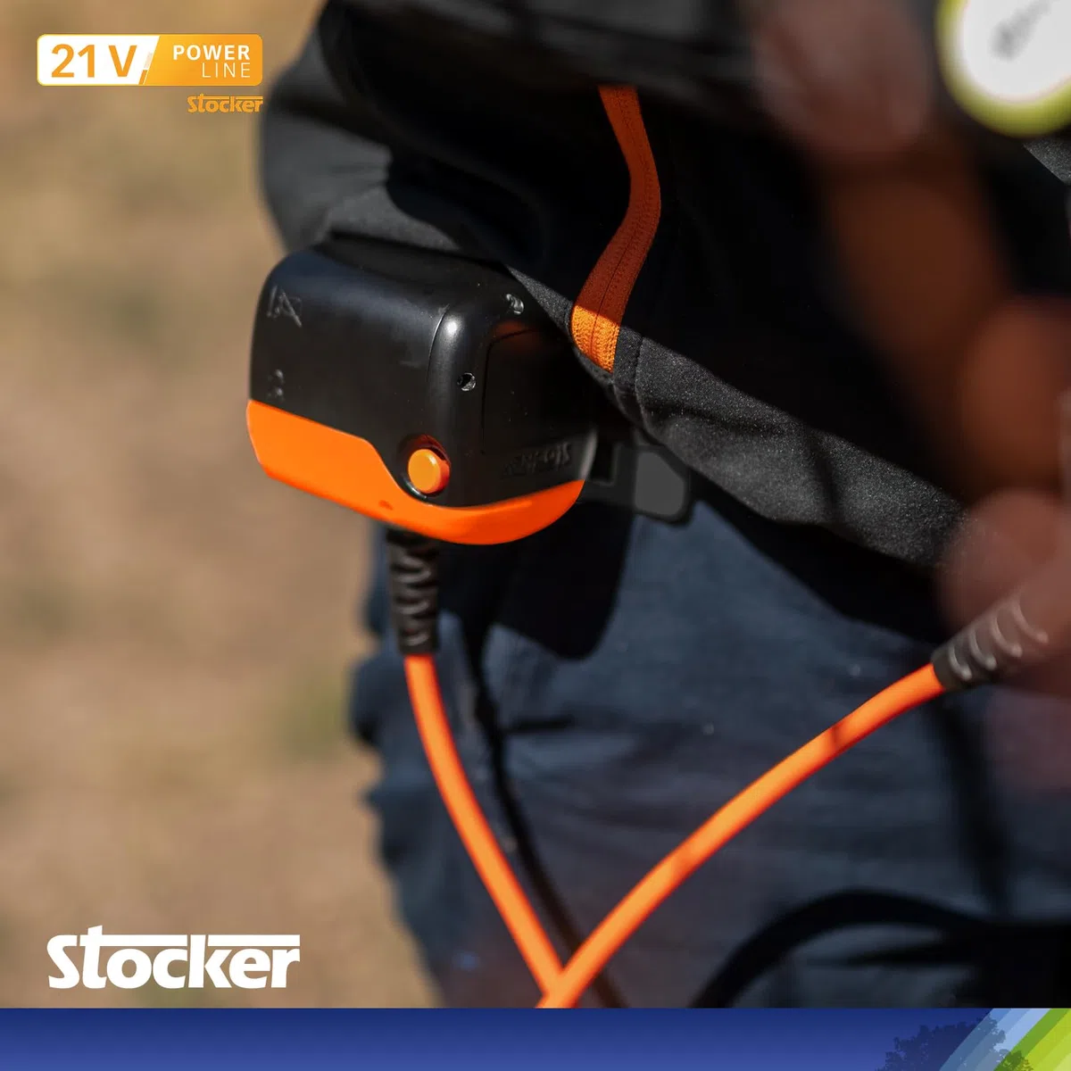 STOCKER - Caricabatterie Doppio 21 V Power Line - Ricarica Rapida per 2 Batterie - Compatibile con Tutti gli Attrezzi POWER 21 V - Durevole e Affidabile - Art. 312/8