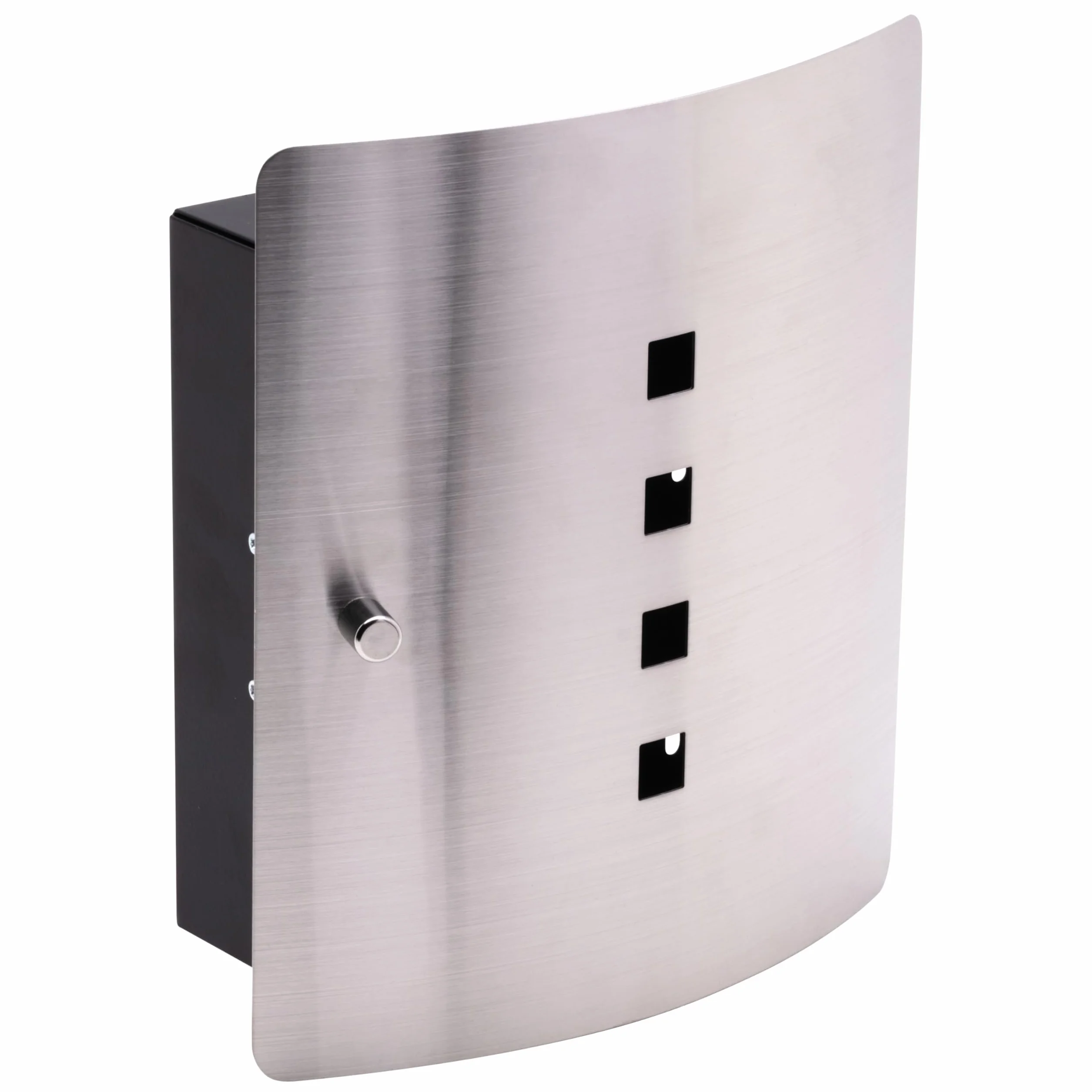 BURG-WÄCHTER Cassetta portachiavi con 10 ganci e chiusura magnetica, Armadietto per chiavi Quad 6204/10 Ni, Acciaio inox/lamiera d’acciaio, Argento/nero