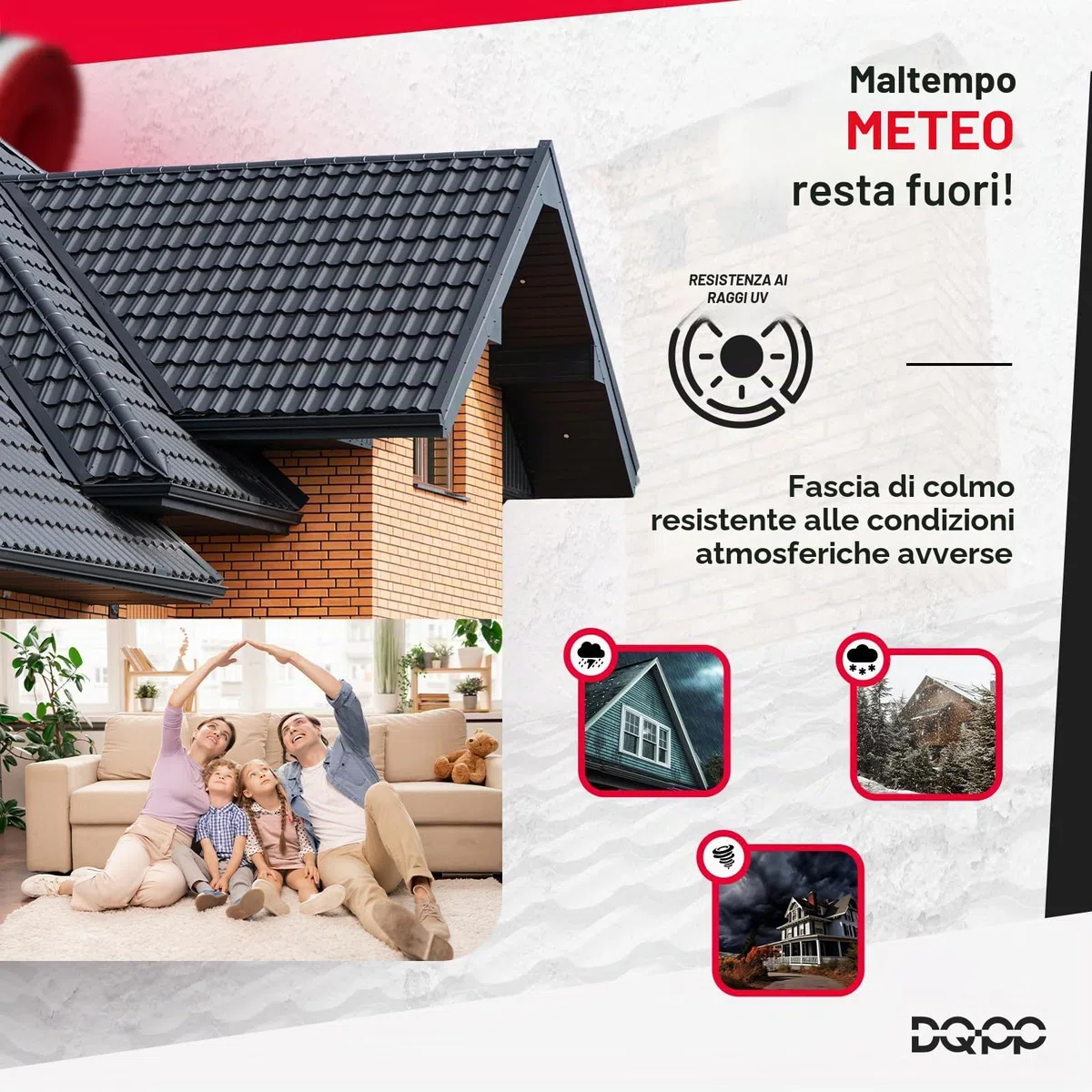5m x 390mm Marrone rame sottocolmo ventilato RAL 8004