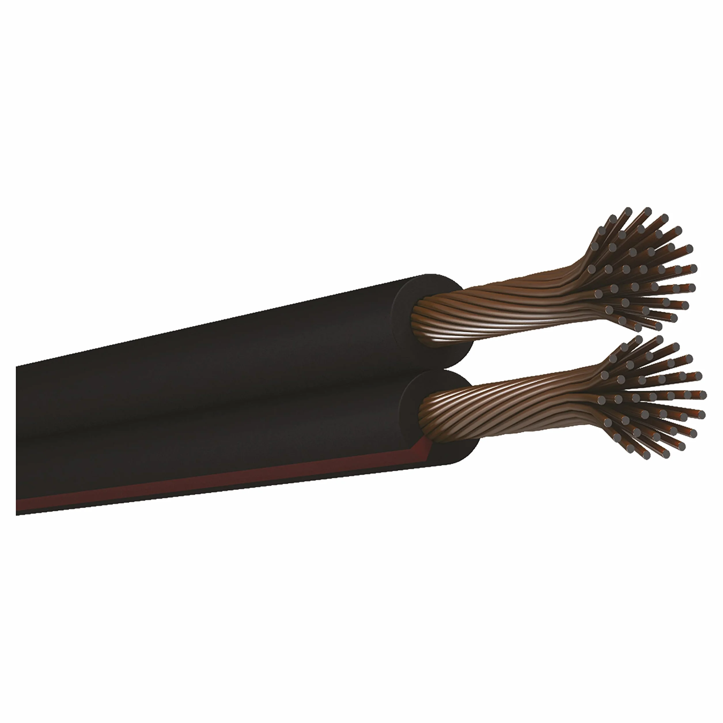EMOS Cavo in rame 2 x 0,5 mm2, 100 m, cavo a doppio filo in CCA a bassa tensione, nero con marcatura di polarità