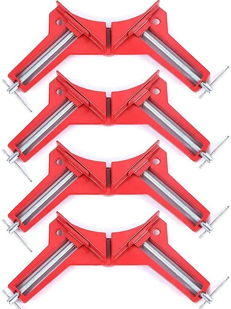 Morsetto Angolare a 90 Gradi per Legno, 4 pezzi ad Angolo Retto Angolo Cornice in Alluminio per Foto Saldatura morsetti angolari da Falegname Regolabile, Lavorazione del Legno DIY Hand Tools