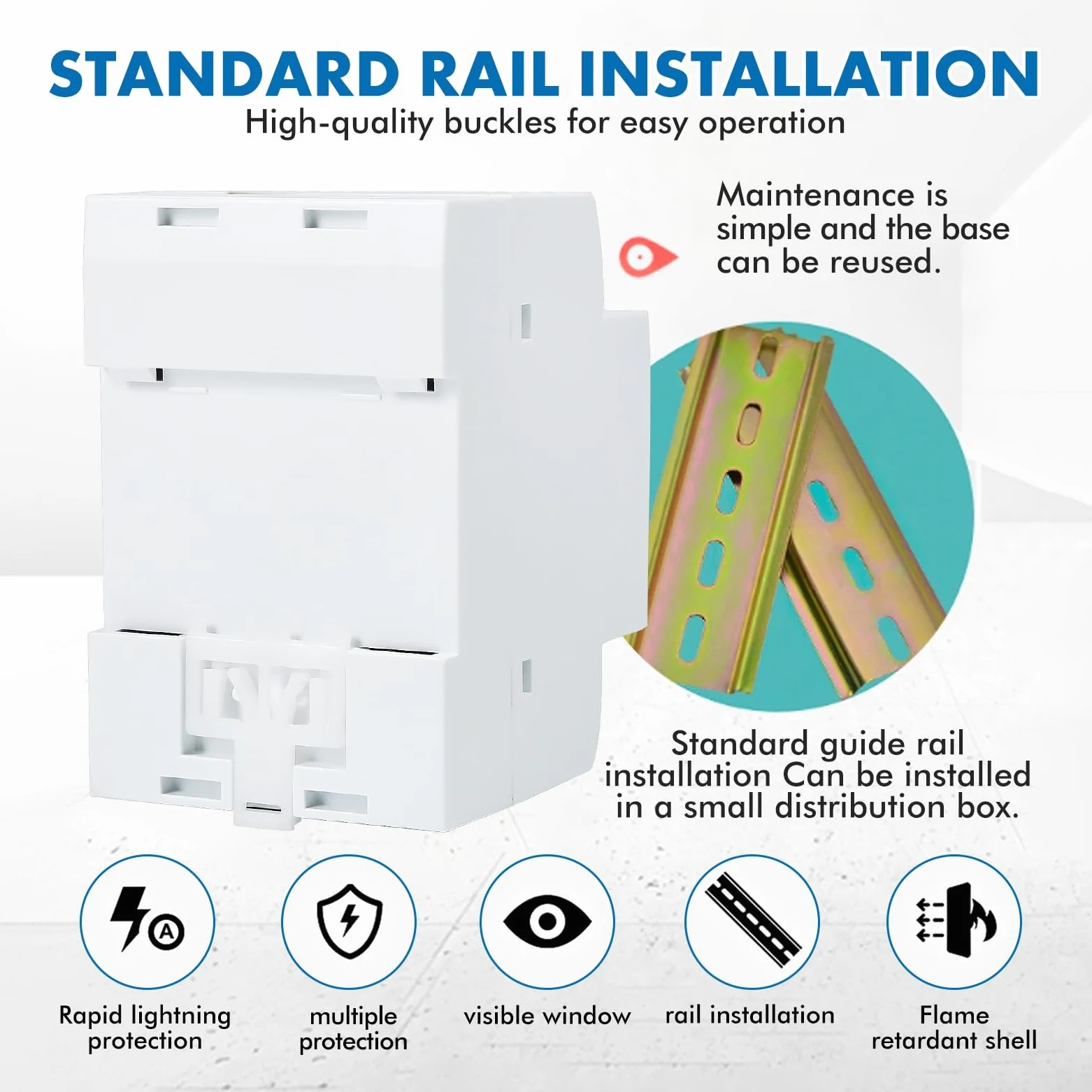 Contatore Energia Elettrica Monofase WiFi Contatore Elettrico Digitale Misuratore Consumo Elettrico DIN Controllo APP Tuya AC40-300 Misuratore di Tensione, Corrente, Potenza e Frequenza