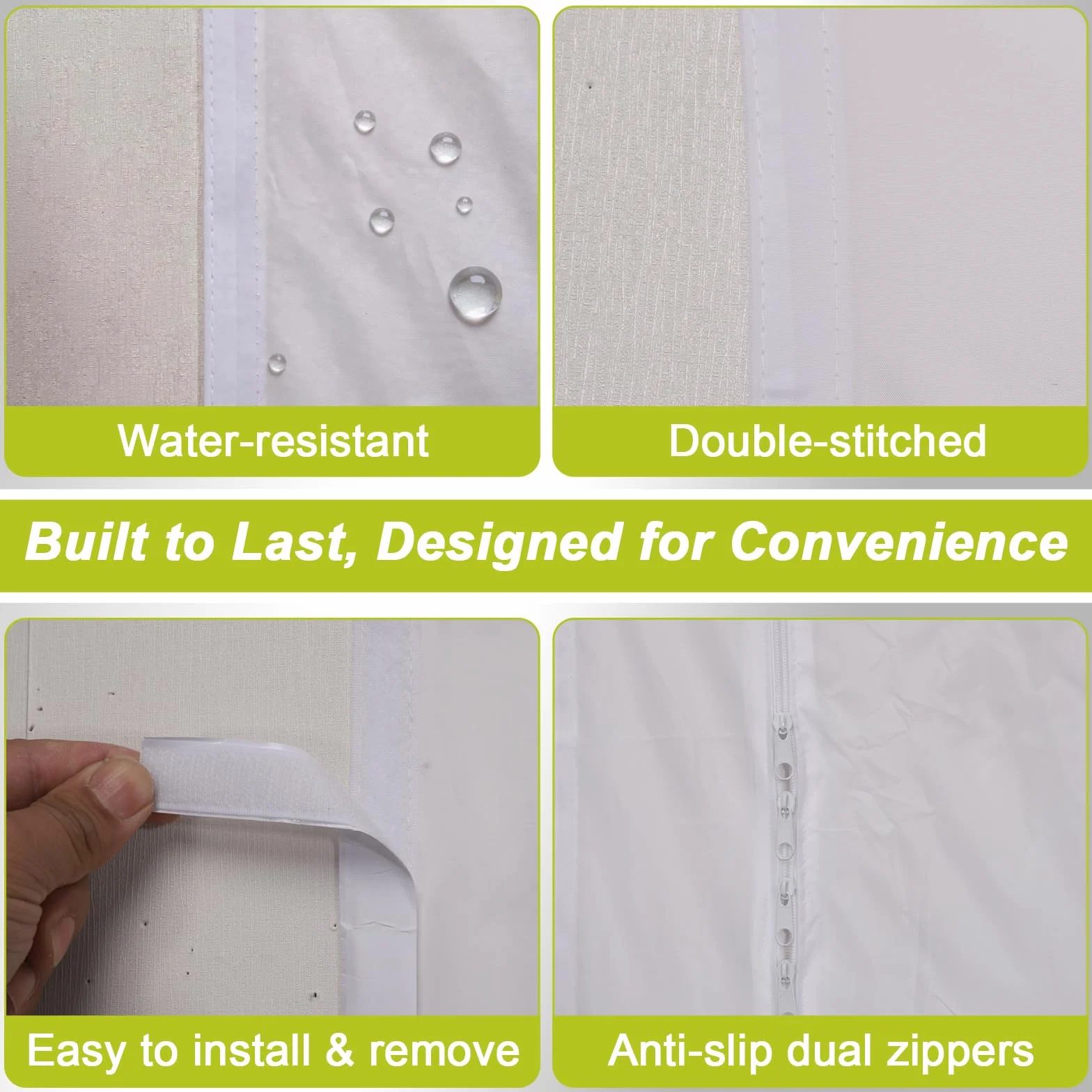 Kit di guarnizioni per finestre del condizionatore d'aria, 4 m, kit di guarnizioni per finestre con doppia cerniera e chiusura adesiva, per condizionatore d'aria portatile, compatibile con