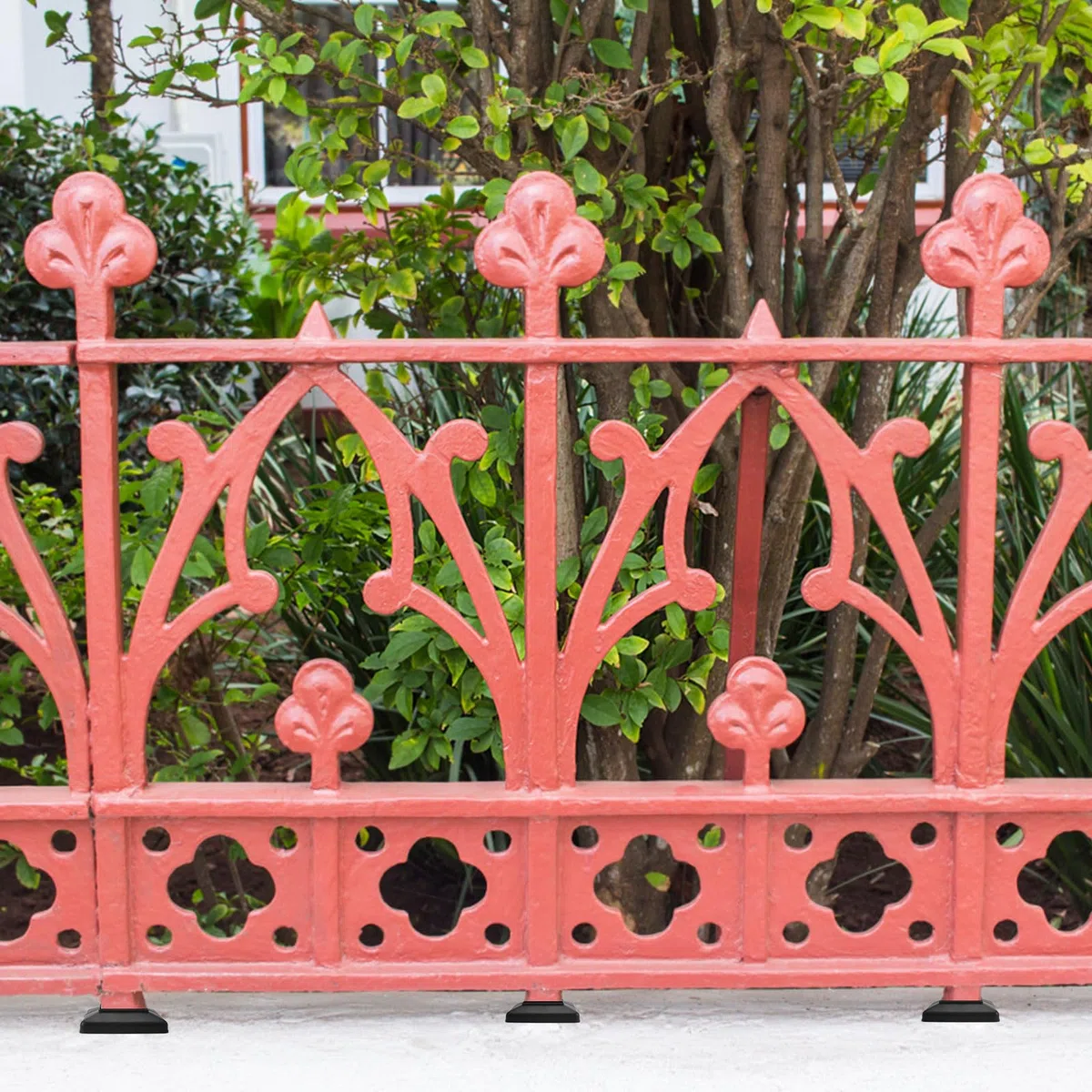 12 coperture per pali da 30 x 30 mm, in plastica, decorative, per ringhiera, per scale, corrimano, recinzioni (nero)