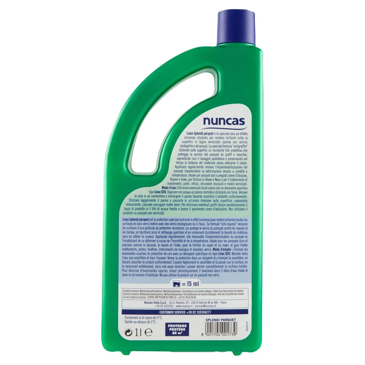 Nuncas Livax Splendi Parquet Cera Protettiva per Pavimenti in Legno - 1L & Livax Mobili&Design Olio Restauratore Legni Scuri - 120ml