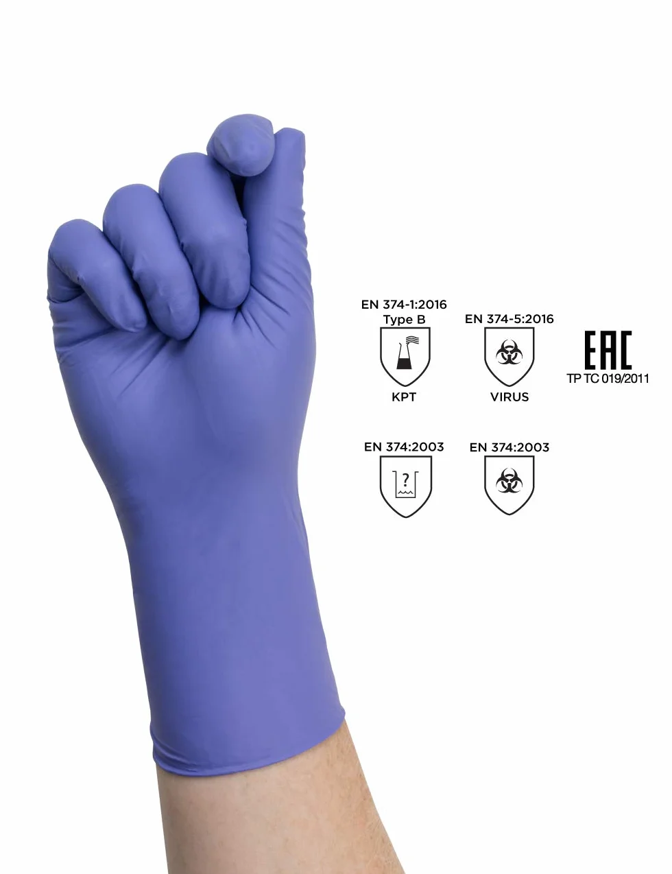 Ansell Microflex 93-853 Guanti Monouso in Nitrile, per Applicazioni di Pulizia, Industriali e Sanitarie, Viola, Taglia M (50 unità)