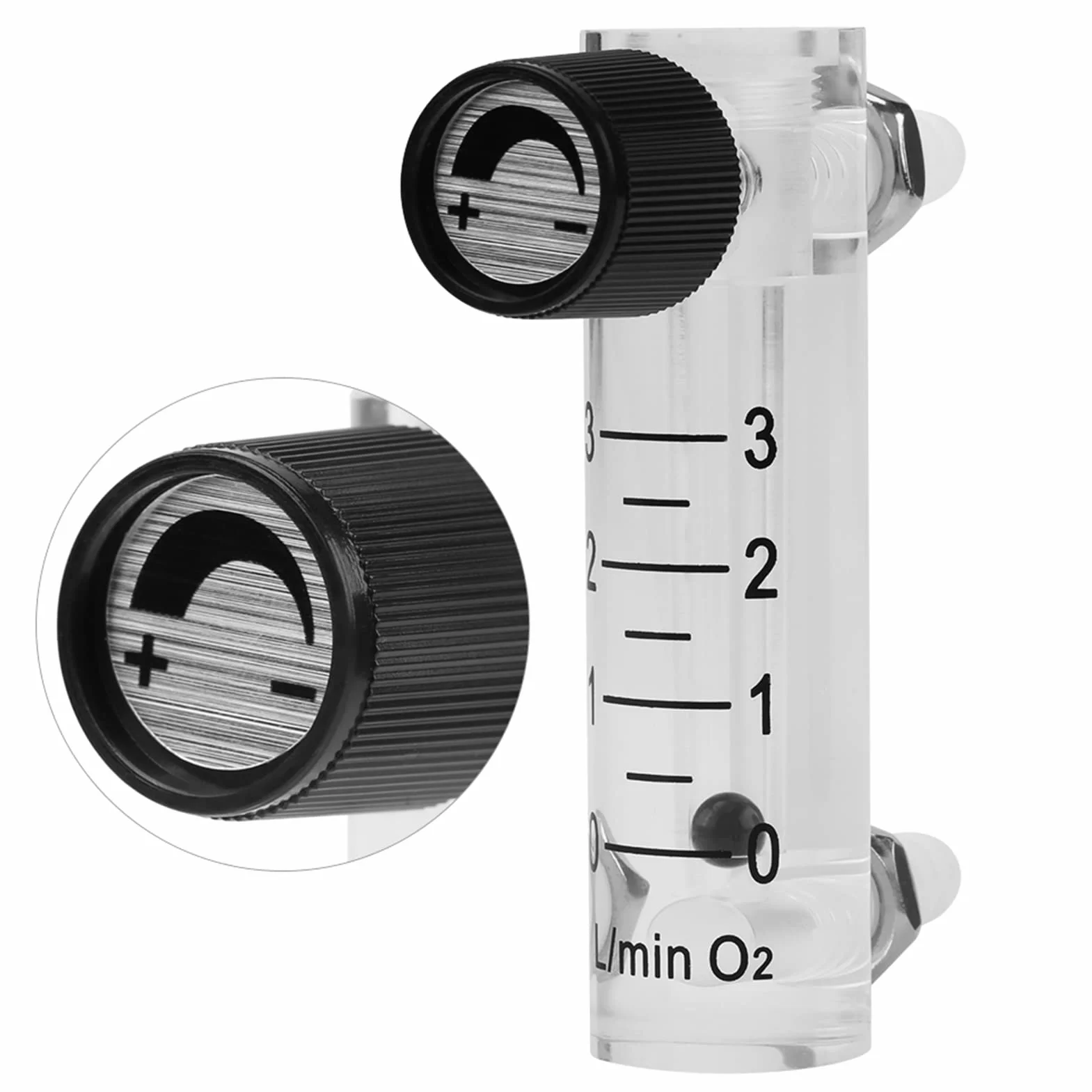 Misuratore di portata del gas con valvola di controllo per ossigeno/aria/gas 0-3LPM