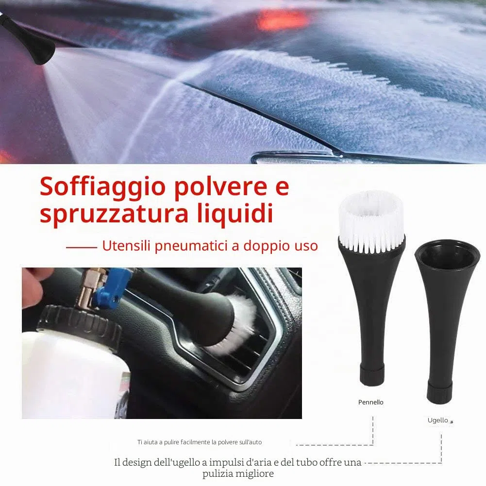 1L Auto Pulizia Pistola Foamaster Washing Cleaner Kit con 2 Set ugello spruzzatore connettore