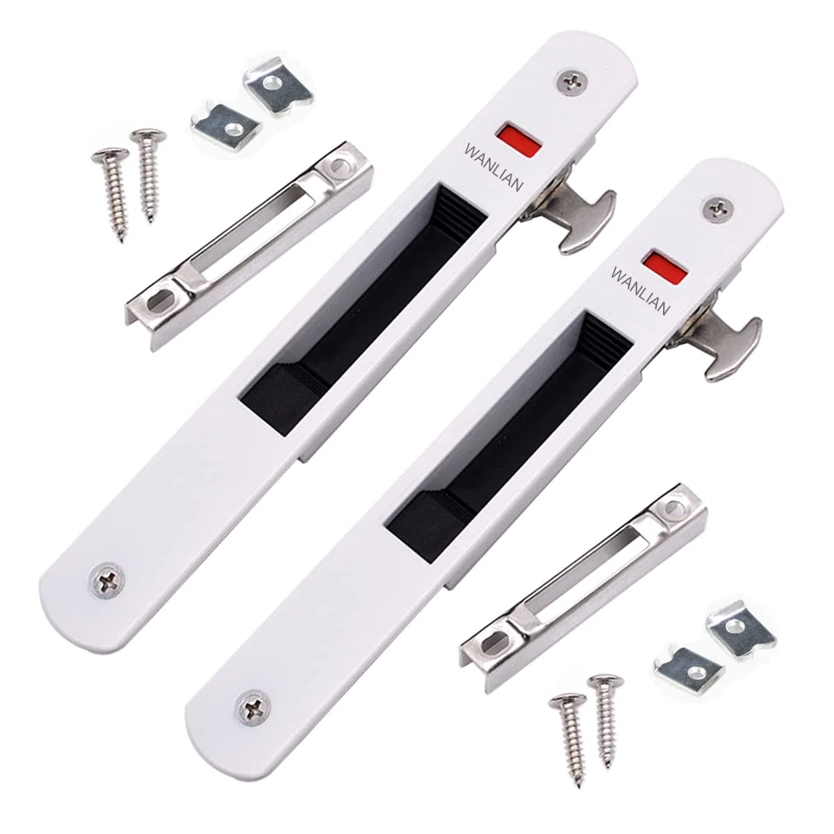 WANLIAN 2PCS serrature per porta scorrevole, moderna e semplice, per porte mobili in vetro, per tutte le porte e finestre mobili