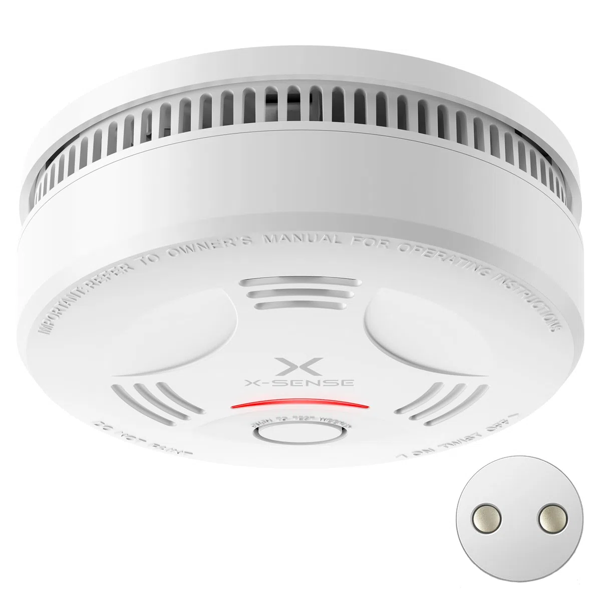 X-Sense Rilevatore di Fumo con Durata di 10 Anni e Supporto Magnetico, Rilevatore di Fumo Certificato TÜV con Funzione Muto e Autotest, SD11, Set da 1