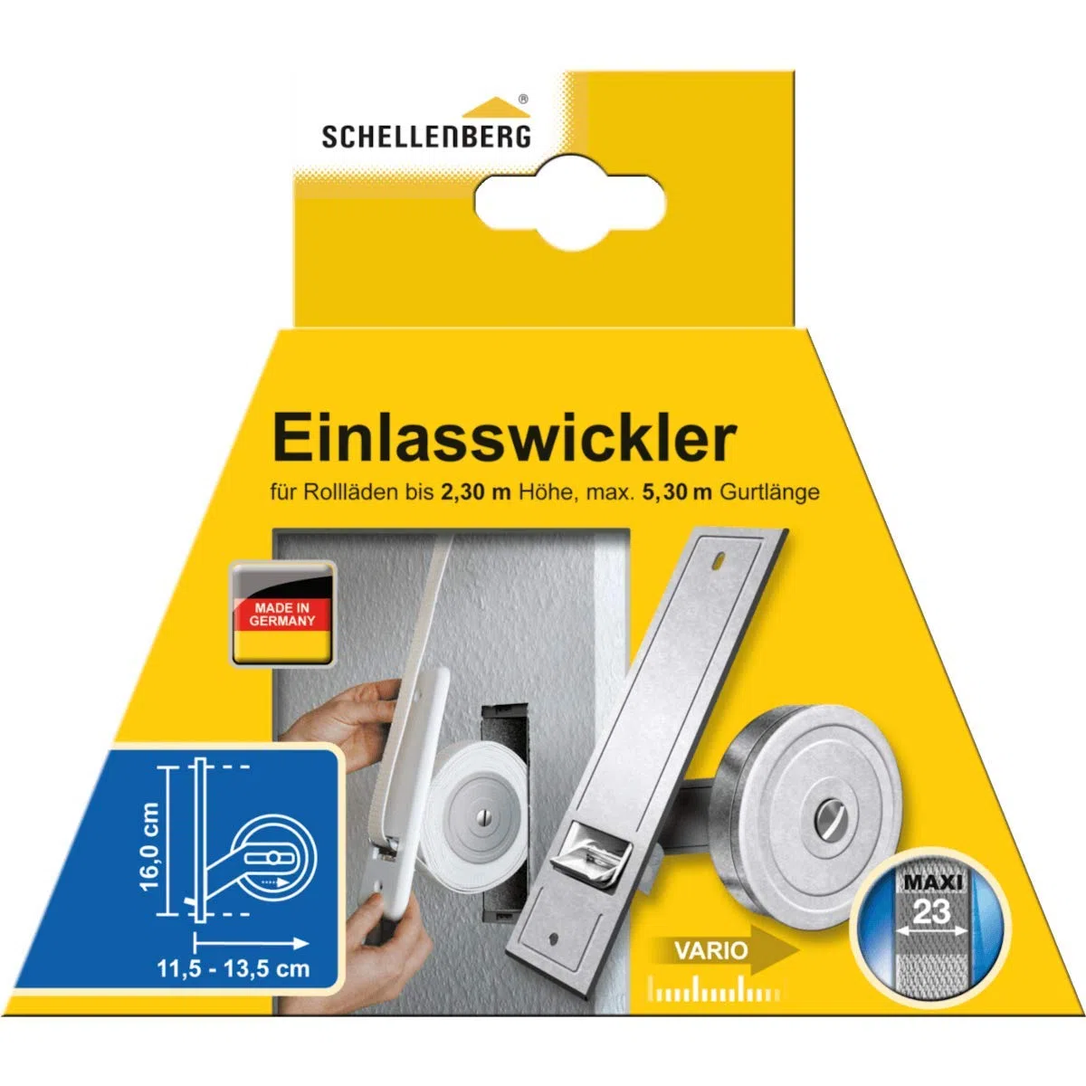 Schellenberg 50200 Avvolgitore Maxi, 160 mm, zincato
