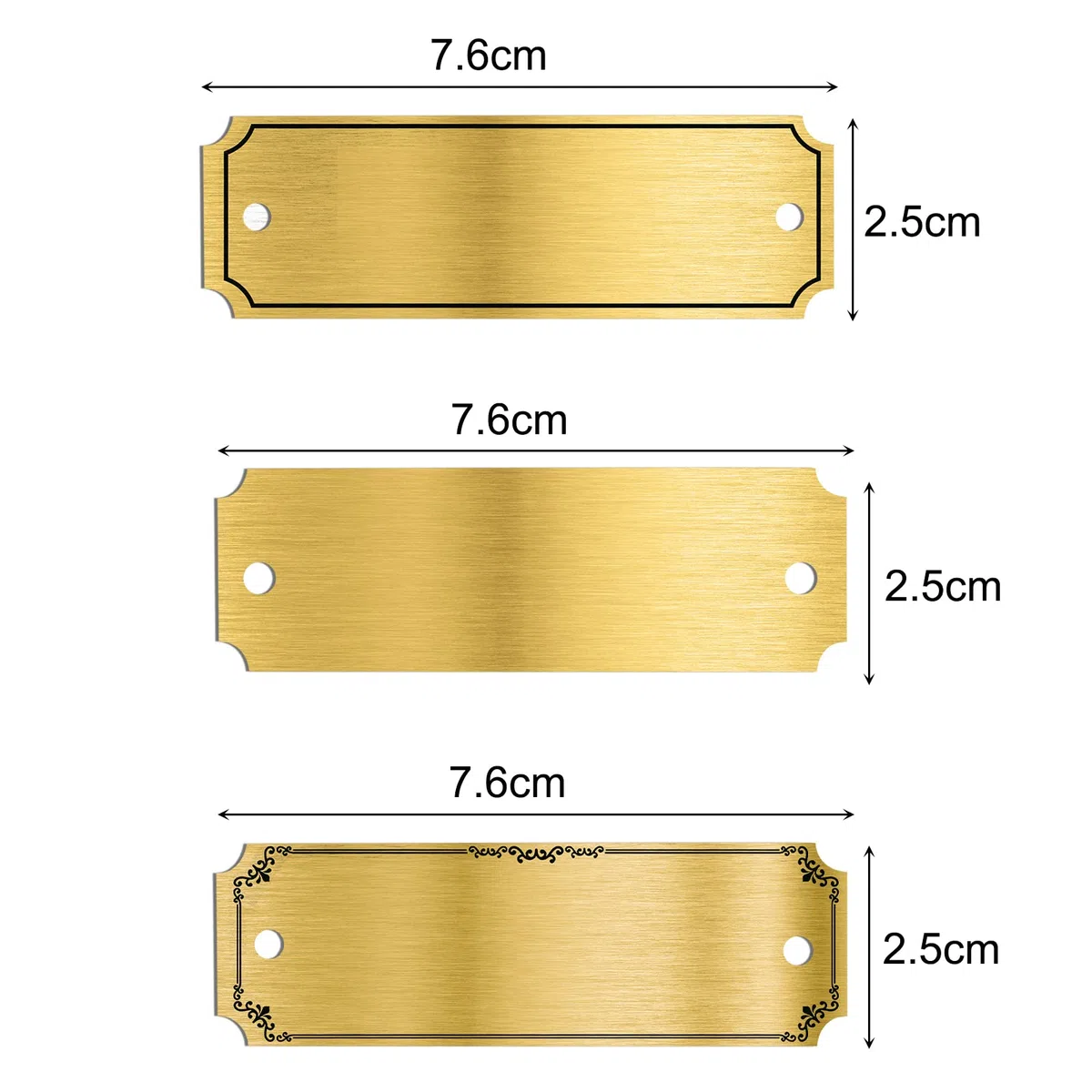 Targhetta Nome Personalizzato In Ottone, 30 Pcs 3"x 1" Targhe Nome Targa Personalizzate Commemorativa Per Cane/Gatto Foto, Targhetta Incisa Laser Per Cassetta Delle Lettere, Trofei, Regali