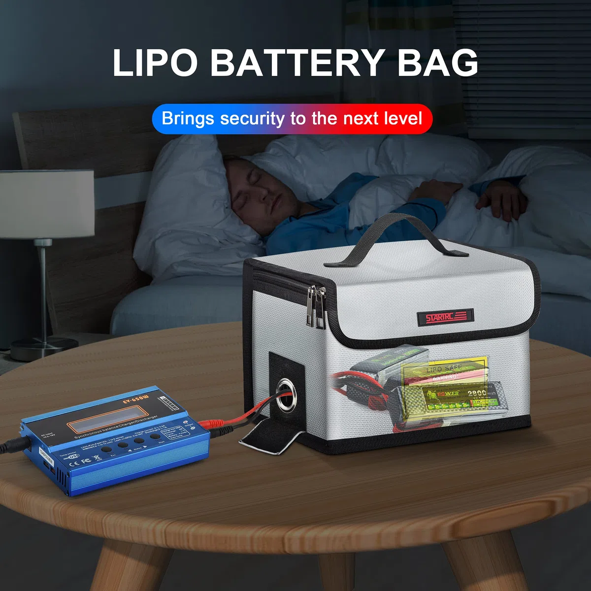 STARTRC Lipo Akku Tasche Feuerfest Sicherheitstasche (21.5 x 15 x 14cm)