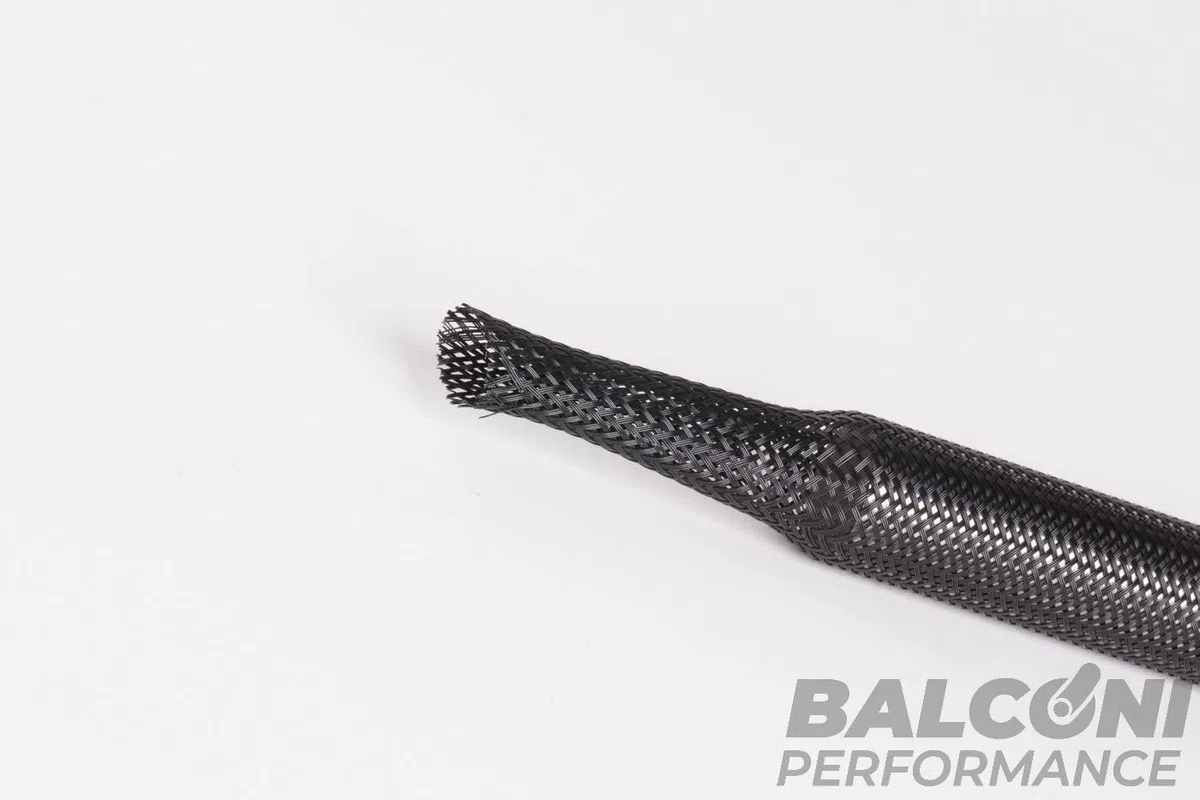 Guaina Trecciata Poliestere Elastica, diametro 10 mm espandibile a 18 mm, colore Nero, 10 Metri