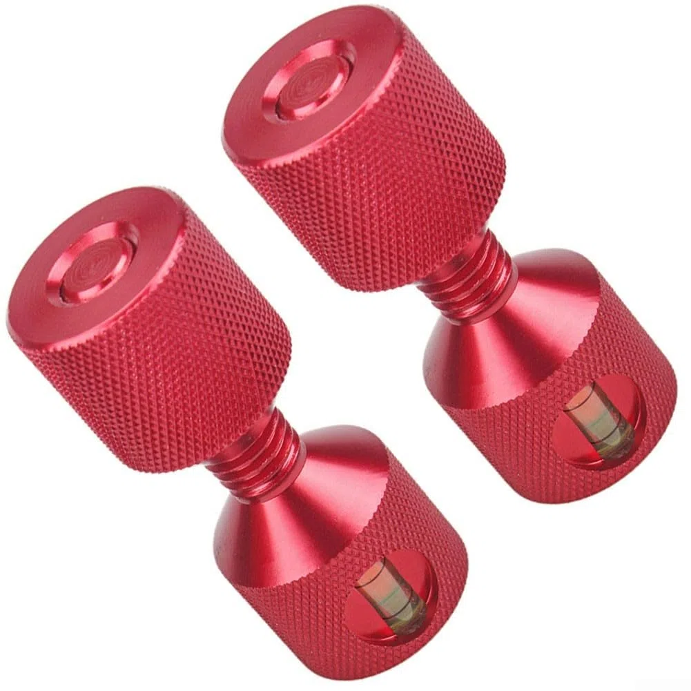 HpLive 1-1/8" due fori perni maneggevoli, set di perni di allineamento a flangia a due fori per navi, flangia in alluminio, perno a due fori, 1-1/8 fori di posizionamento gradiente (red2pcs)