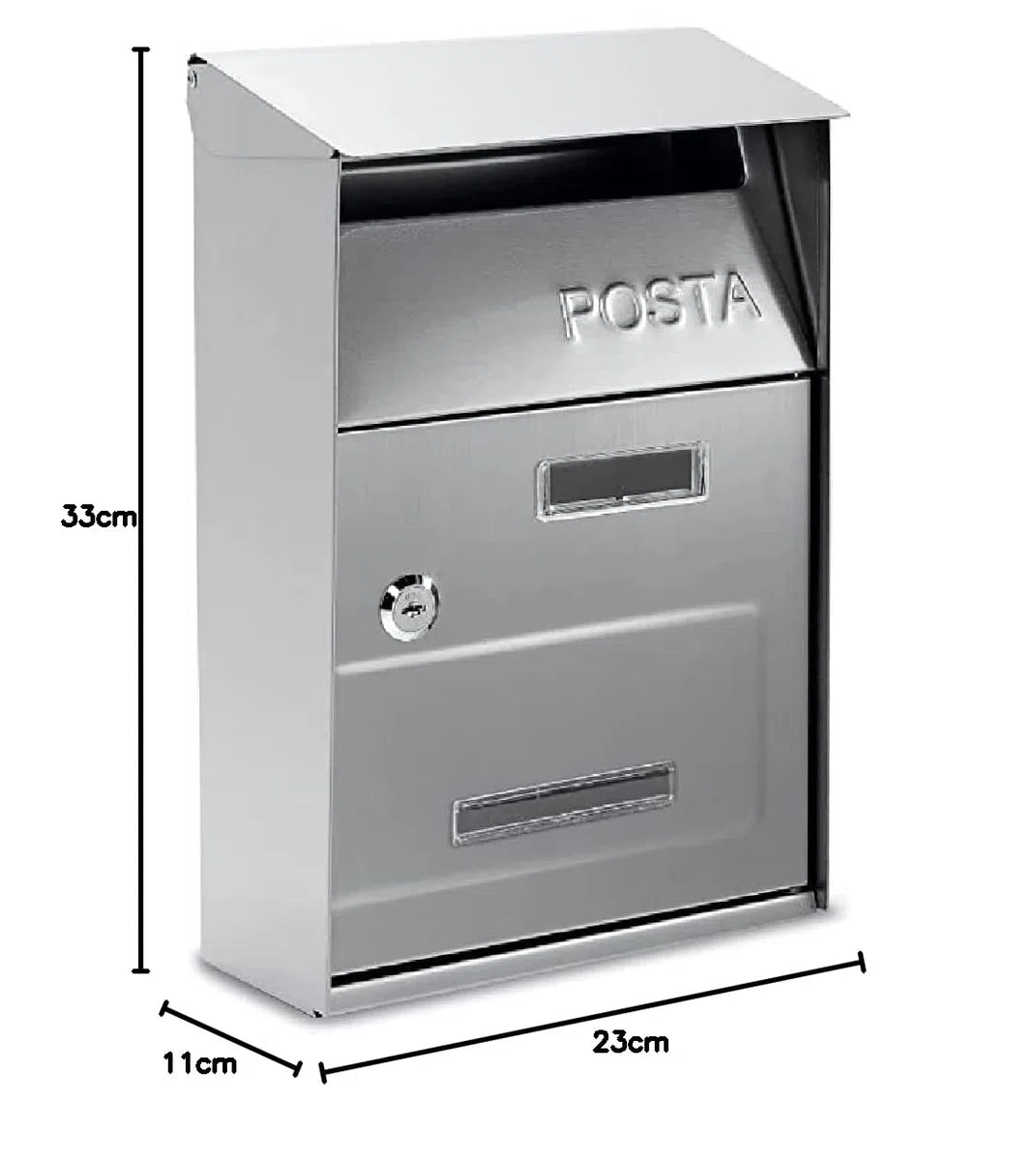 kippen 10005HS - Cassetta Postale Modello Next, Colore Grigio. Misure: 320x220x100 mm